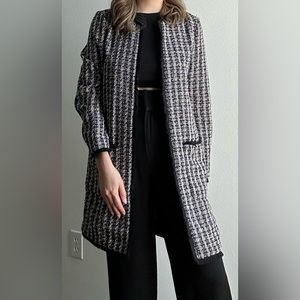 H&M Texture Weave Coat with Pockets in Size 6